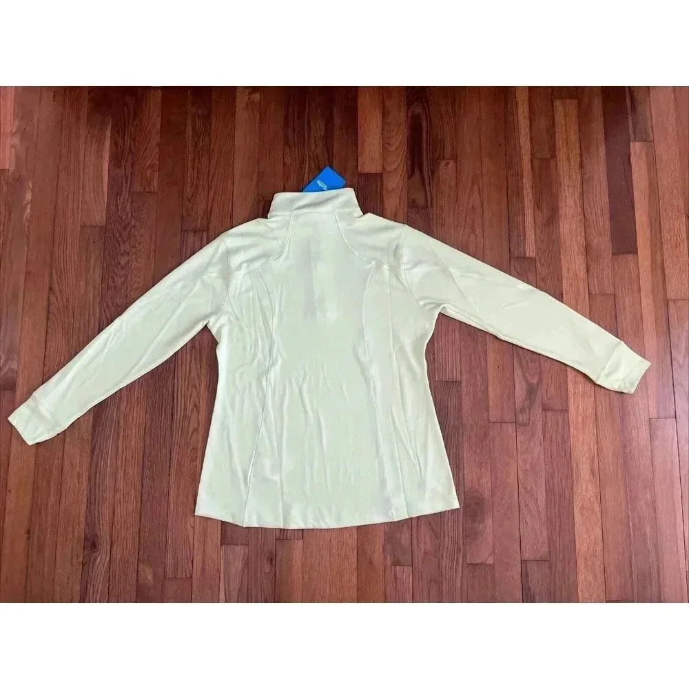 Columbia Golf Womens Omni Wick Shotgun 1/4 Zip Jacket Athletic Yellow Size L - Picture 5 of 6